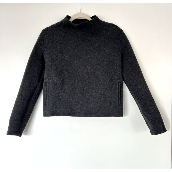 EUC Lululemon City Bound Turtleneck Heathered Black Gray Size 6 Spacer‎ Pullover - Picture 12 of 15